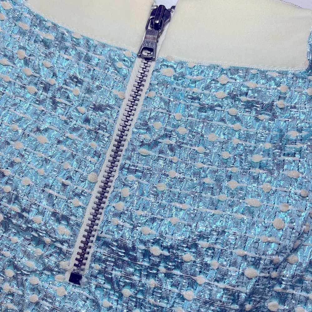 Alice + Olivia Ice Blue A-Line Mini Skirt for nightlife - Picture 5 of 9